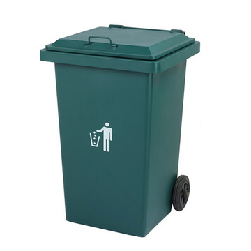 240L Iron Outdoor Dustbin with Wheels (YW0011)